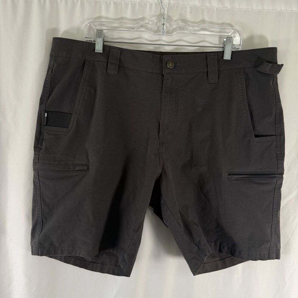 Barbell Apparel Cargo Shorts Men's 38 Grey Zip Pockets Cotton Blend 8" Inseam